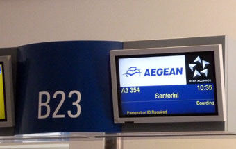 Aegean Airlines to Santrini