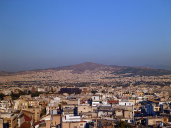 The view from rooftop restaurant of Astor Hotel