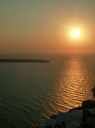 sunset in Oia