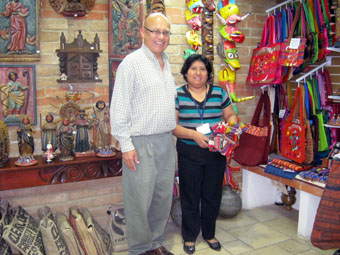 souvenir shop in La Aurora airport