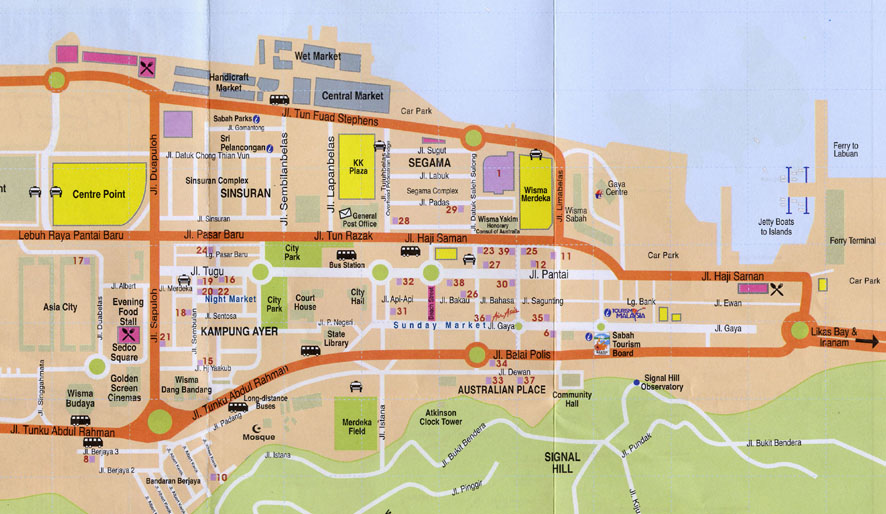 Kota Kinabalu Town Map