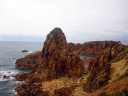 The view of Sea of Japan between Fukaura and Senjojiki